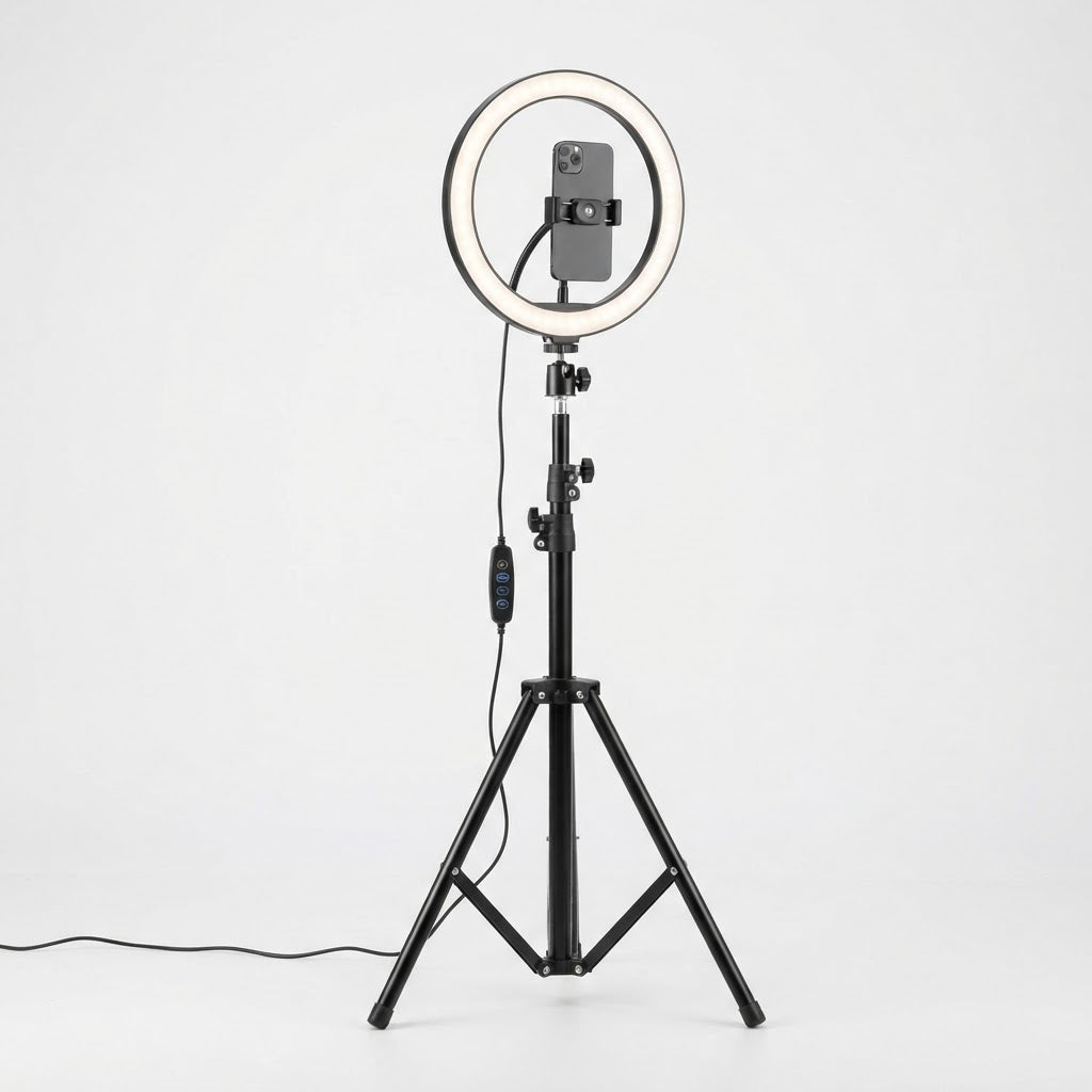 LED Ring Light with Phone Holder Tripod