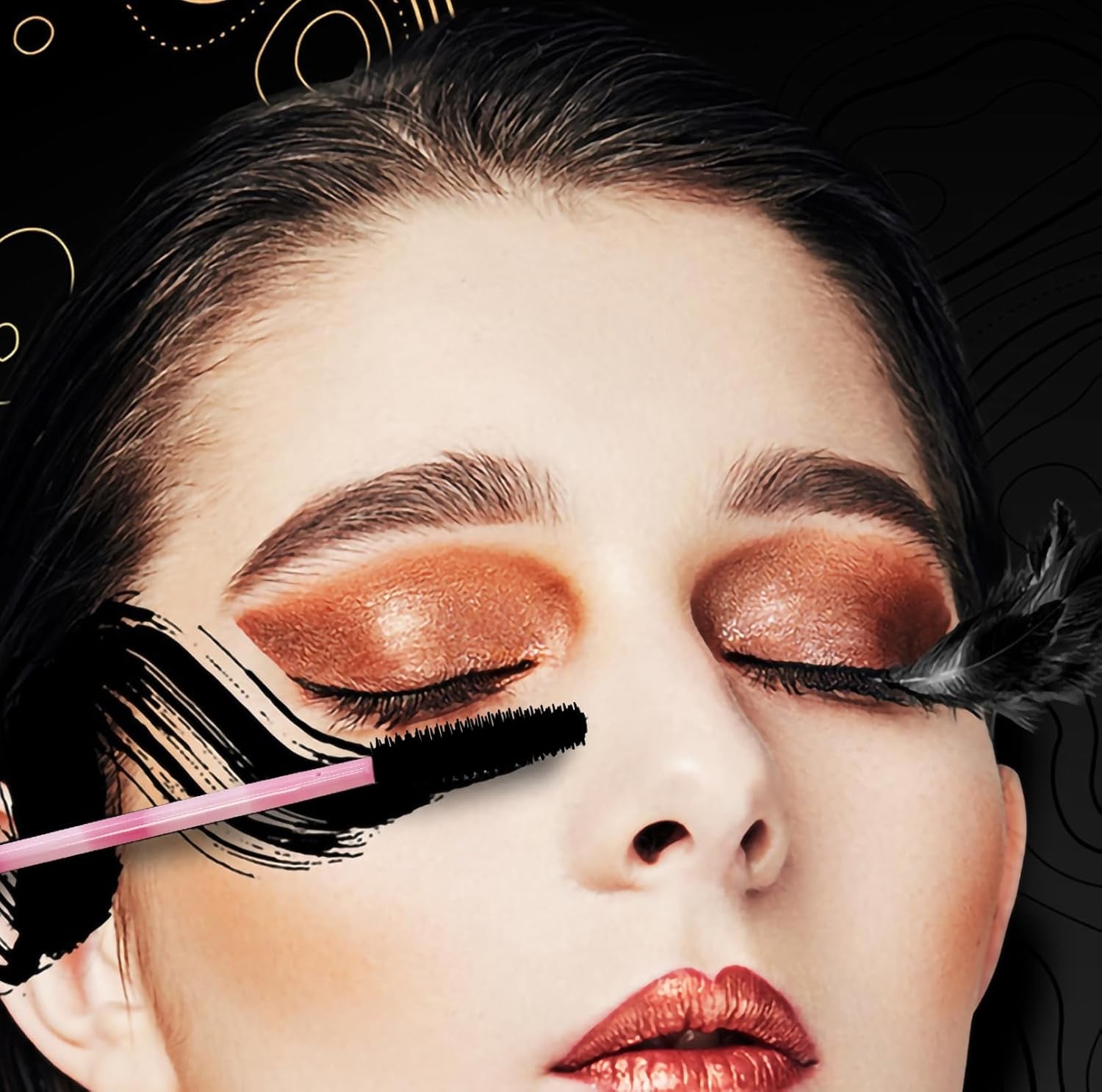 100PCS Disposable Makeup Tools Kit Mascara Wands Mascara Spoolies Disposable Lip Applicators Liner Brushes Makeup Tools for Women Salon Beauty Cosmetic Make up Tool