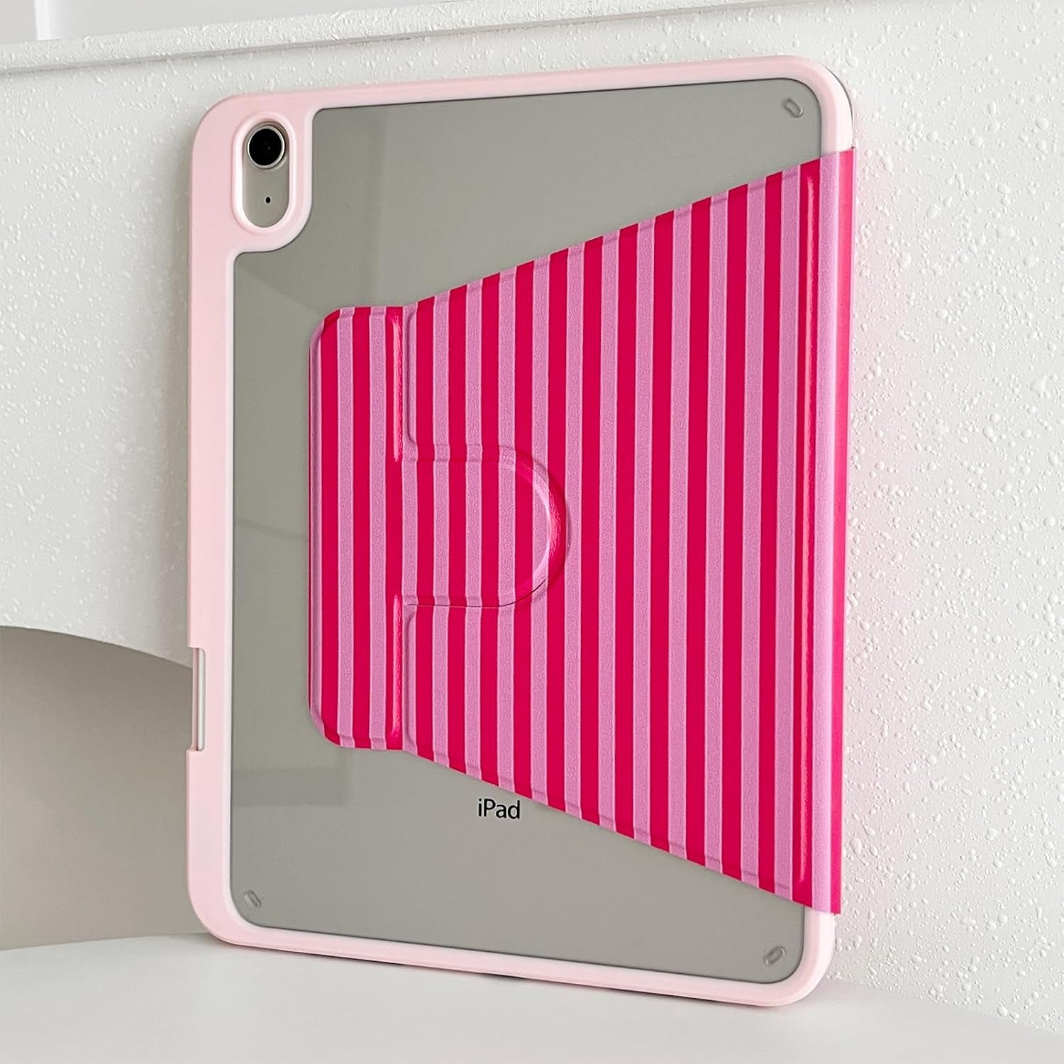 for Ipad A16 Case 11Th Generation 11 Inch 2025/Ipad 10Th Generation 10.9 Inch 2022, Protective Cover with 360 Degree Rotating Stand for Ipad A16 with Pencil Holder, Auto Wake/Sleep - Hot Pink