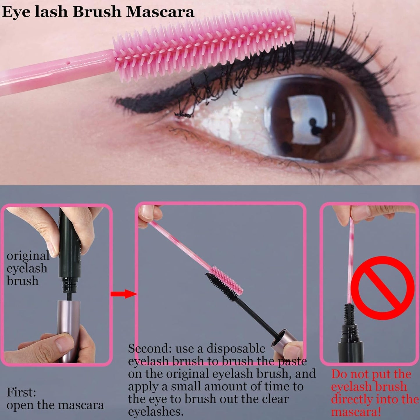 100PCS Disposable Makeup Tools Kit Mascara Wands Mascara Spoolies Disposable Lip Applicators Liner Brushes Makeup Tools for Women Salon Beauty Cosmetic Make up Tool
