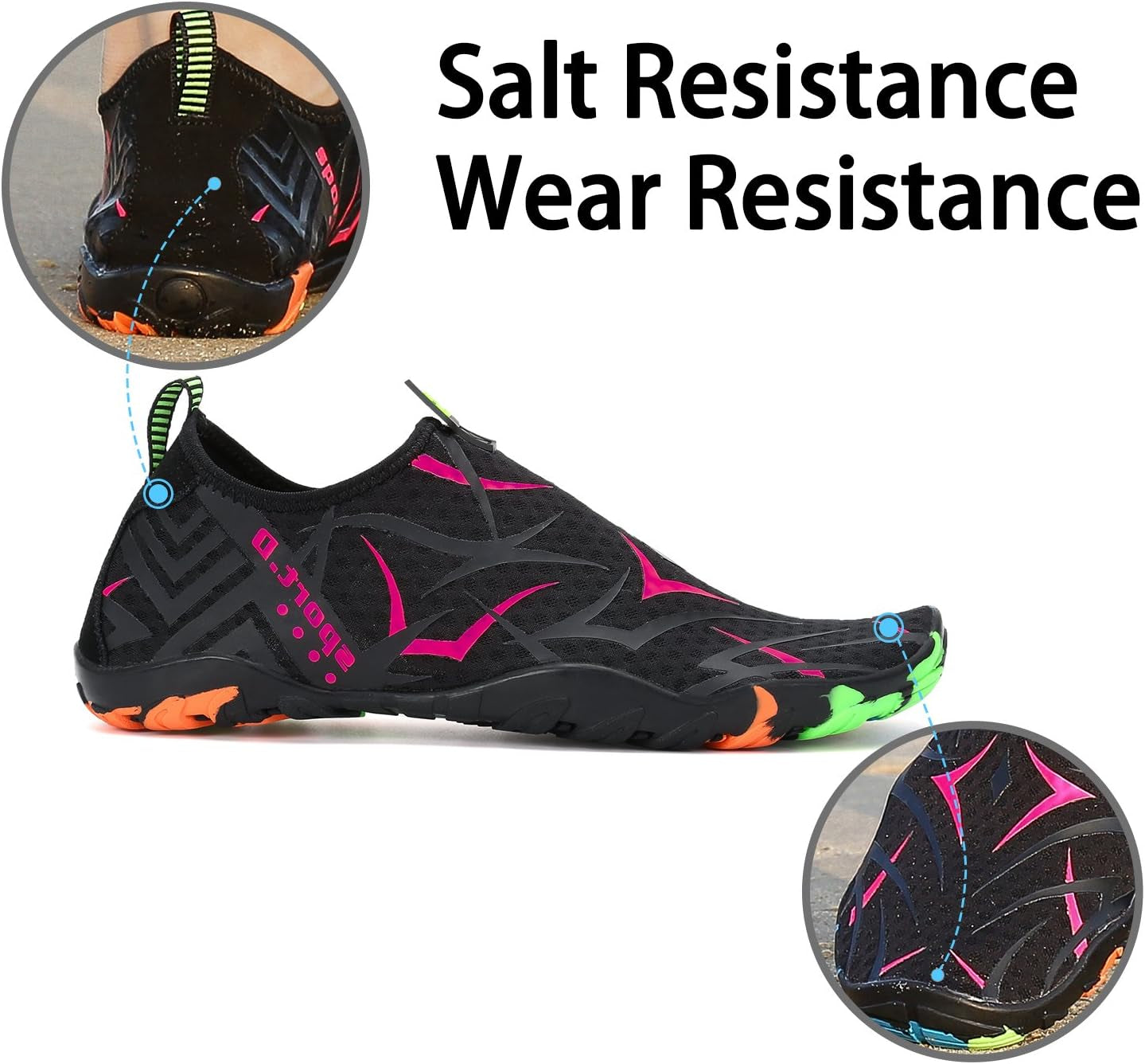 Womens Mens Water Shoes Barefoot Aqua Shoes Quick Dry Beach Swim Shoe for Diving Kayaking Surfing Water Sports
