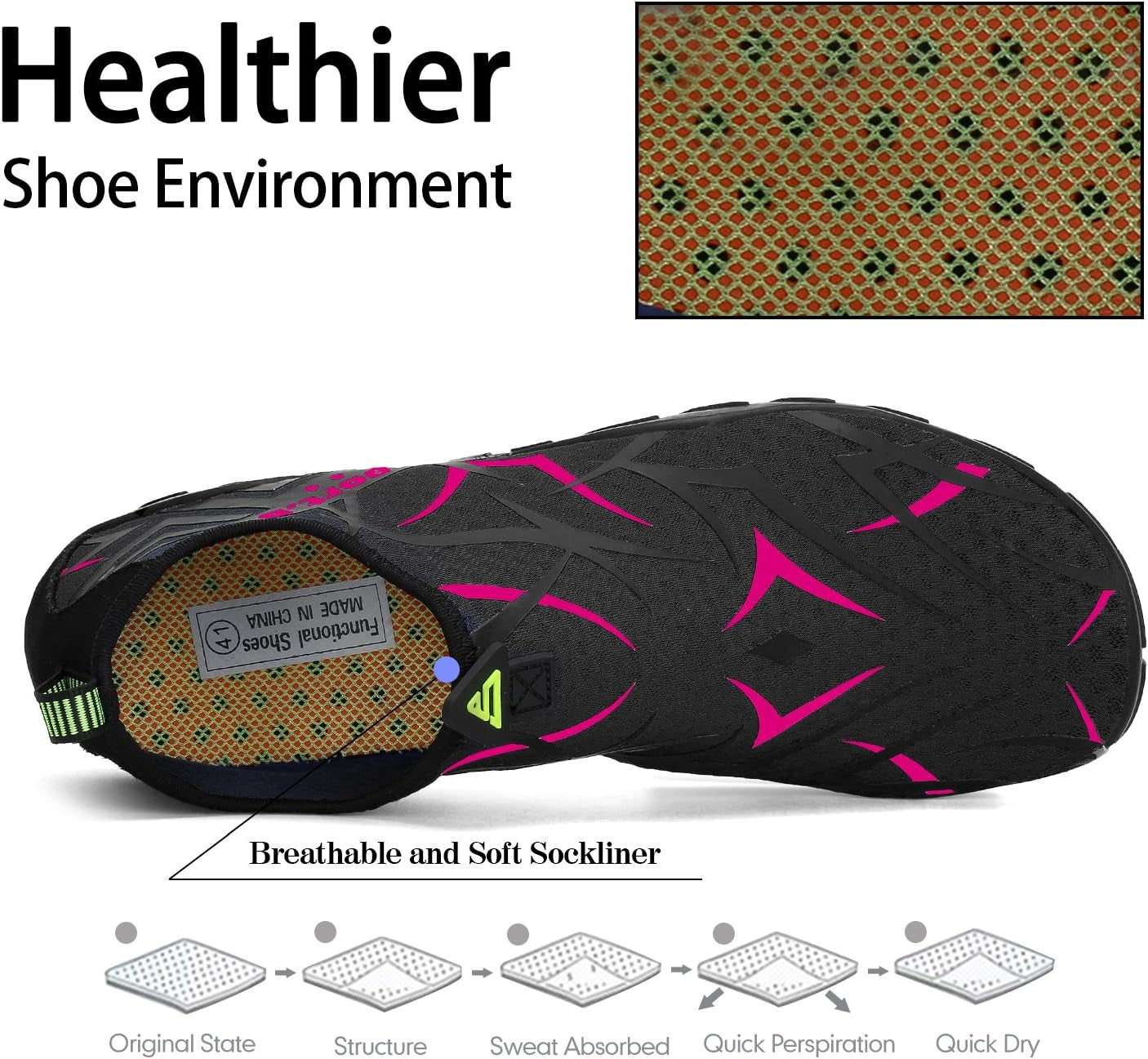 Womens Mens Water Shoes Barefoot Aqua Shoes Quick Dry Beach Swim Shoe for Diving Kayaking Surfing Water Sports