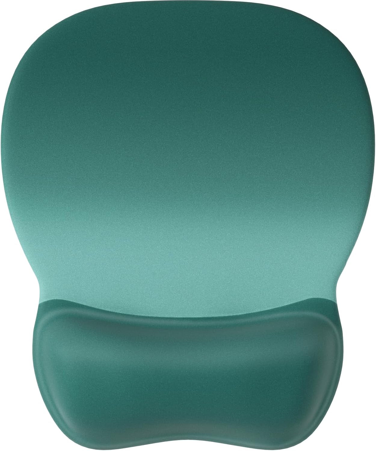 Ergonomic Mouse Pad with Gel Wrist Rest, 9.4 X 8.1 In, Green Gradient | Ergonomic Shape Design, Multiple Pattern Options, Gel Wrist Comfort, Smooth Lycra Surface, Non-Slip PU Base