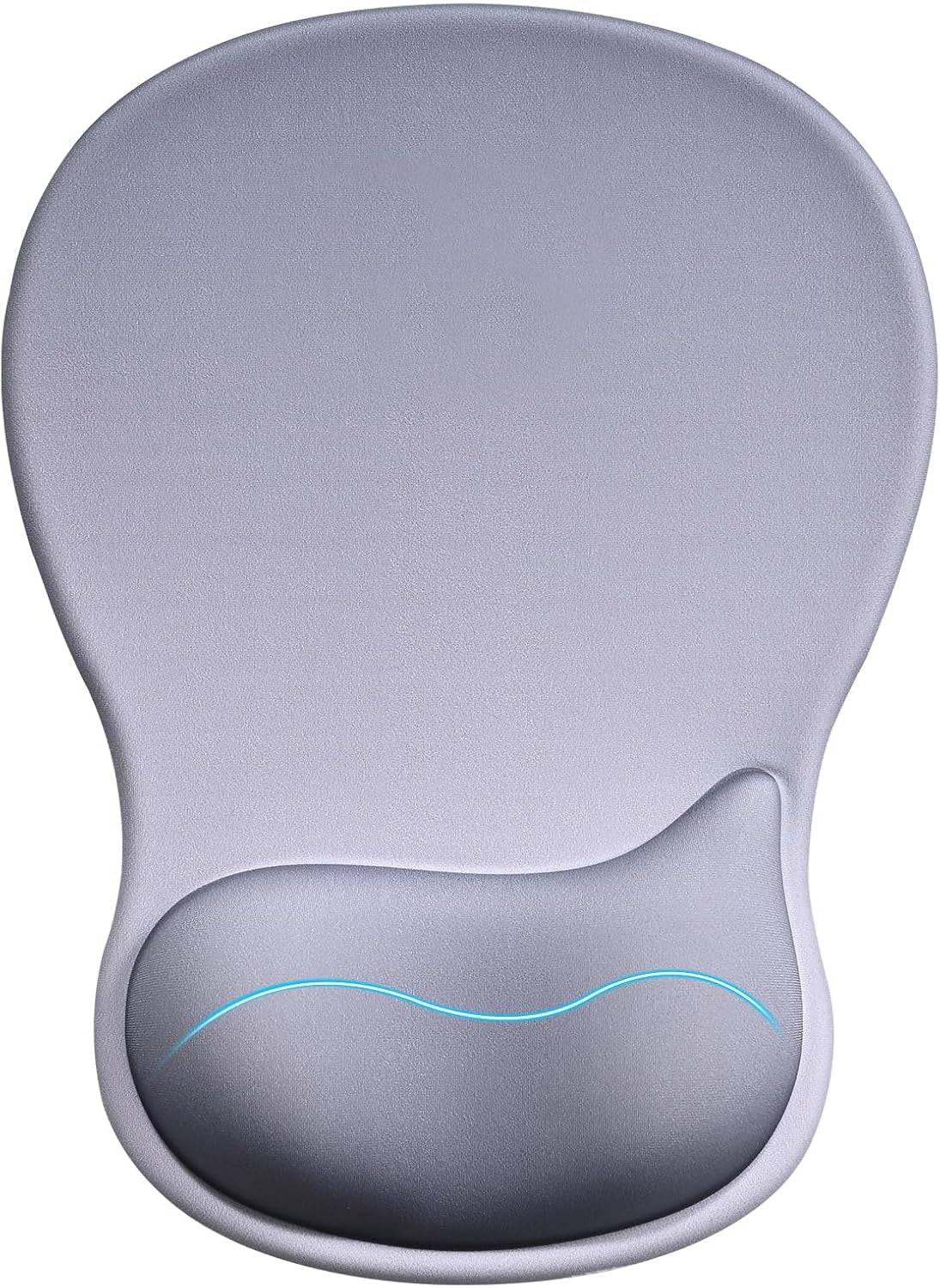 Ergonomic Mouse Pad with Gel Wrist Rest Support Middle Concave Design, Relieve Wrist Pain Mousepad, Non-Slip Base for Laptop, Computer, Office Desk Accessories, Carpal Tunnel Syndrome Grey