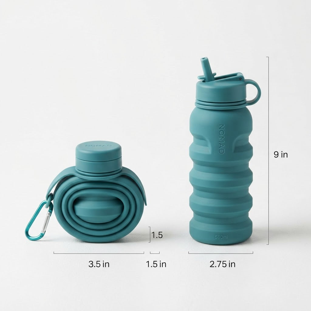 Collapsible Silicone Travel Water Bottle