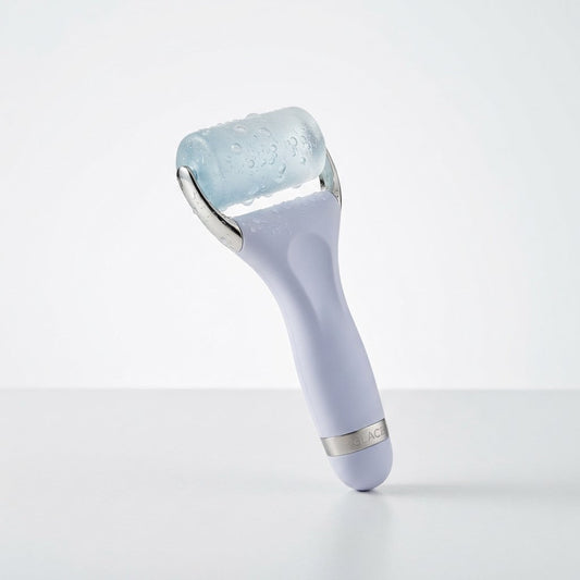 Facial ice roller skincare tool for reducing puffiness and toning skin