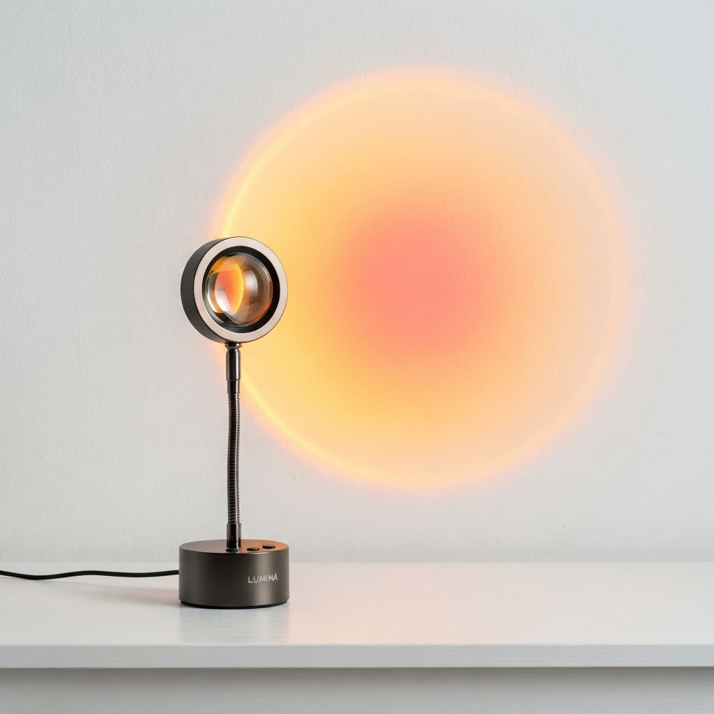Sunset projector lamp ambient LED mood light for room aesthetic decor