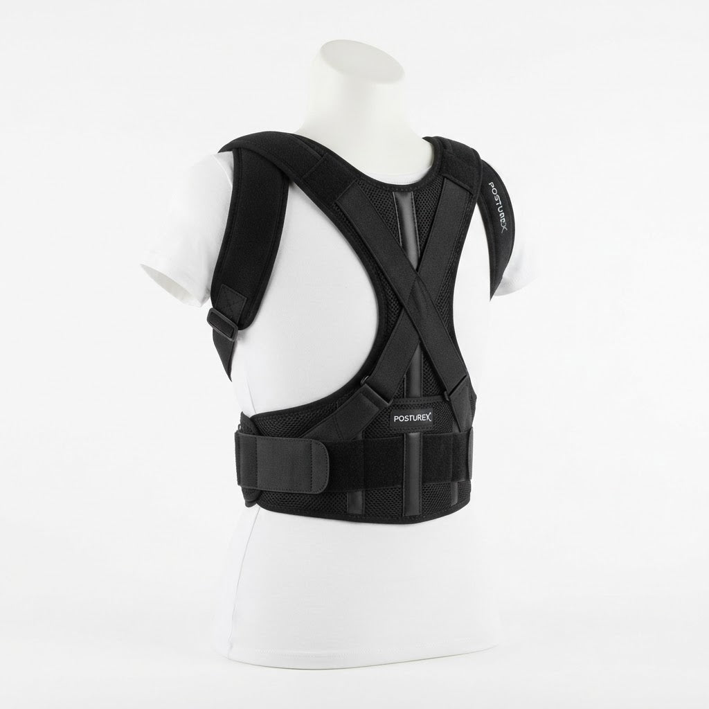 Adjustable posture corrector back brace for shoulder and spine support
